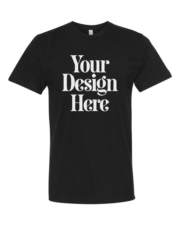 Black American Apparel 2001 Fine Jersey T-Shirt with Your Design Here placeholder