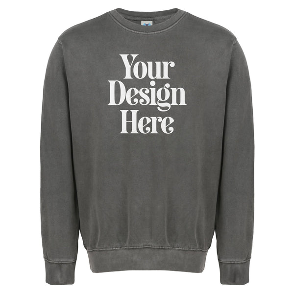 403 Pigment-Dyed Crewneck Sweatshirt — Custom Screen Printed - Your Design Here