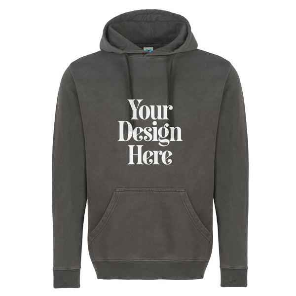 417 Pigment-Dyed Hooded Sweatshirt — Custom Screen Printed - Your Design Here