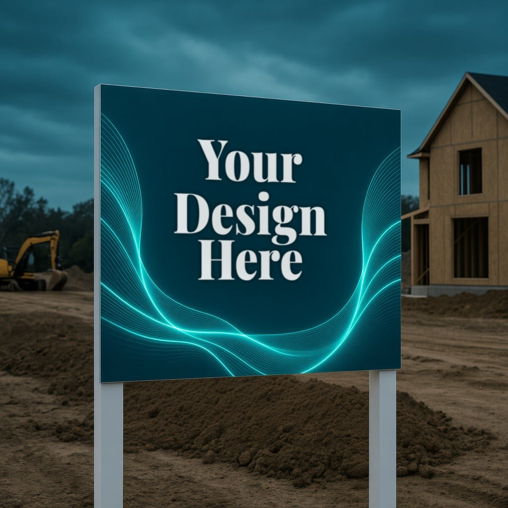 Aluminum composite sign mockup