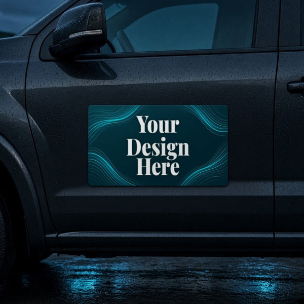 Car door magnet mockup