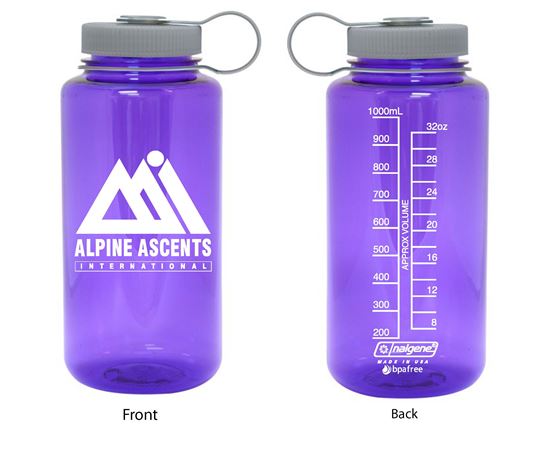 32 oz Nalgene™ Wide Mouth Bottle custom printed with a sample design