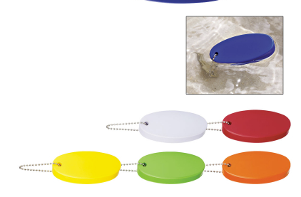 Floating Key Chain custom printed with a sample design