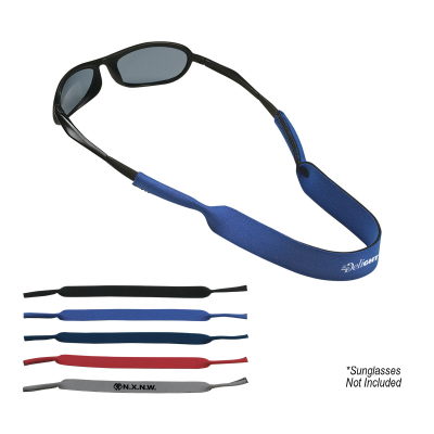 Neoprene Sunglass Strap custom printed with a sample design