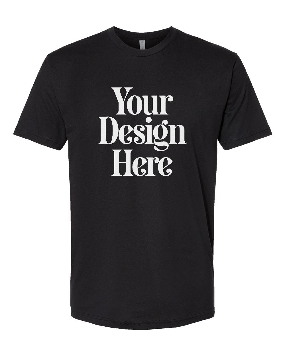 Black Next Level 3600 Cotton T-Shirt — Custom Screen Printed