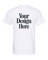 White American Apparel 2001 Fine Jersey T-Shirt with Your Design Here placeholder (back)