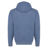 417 Pigment-Dyed Hooded Sweatshirt — Custom Screen Printed - Blue Jeans back