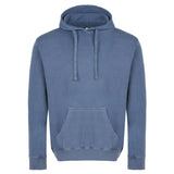 417 Pigment-Dyed Hooded Sweatshirt — Custom Screen Printed - Blue Jeans front