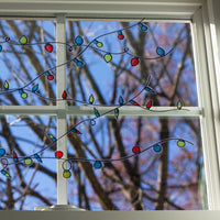 Clear holiday sticker on a window