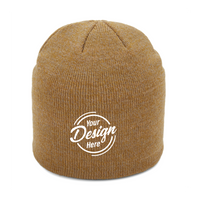 Custom embroidered knit beanie with logo - view 4
