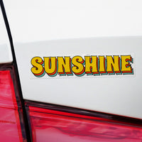 Vinyl lettering sticker on a car