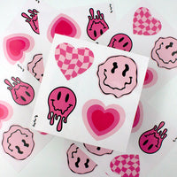 Pink sticker sheet