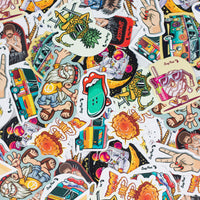 Assorted custom cut stickers