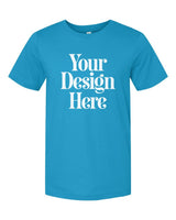 Aqua Bella+Canvas 3001 Jersey T-Shirt with Your Design Here placeholder