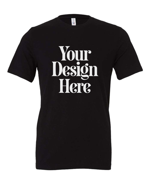 Black Bella+Canvas 3001 Jersey T-Shirt with Your Design Here placeholder