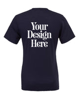 Navy Bella+Canvas 3001 Jersey T-Shirt with Your Design Here placeholder (back)