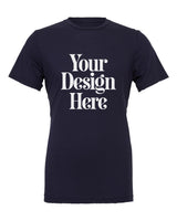 Navy Bella+Canvas 3001 Jersey T-Shirt with Your Design Here placeholder