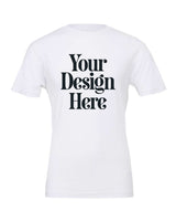 White Bella+Canvas 3001 Jersey T-Shirt with Your Design Here placeholder