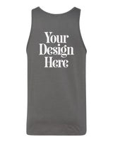 Asphalt Bella+Canvas 3480 Jersey Tank with Your Design Here placeholder (back)