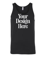 Black Bella+Canvas 3480 Jersey Tank with Your Design Here placeholder