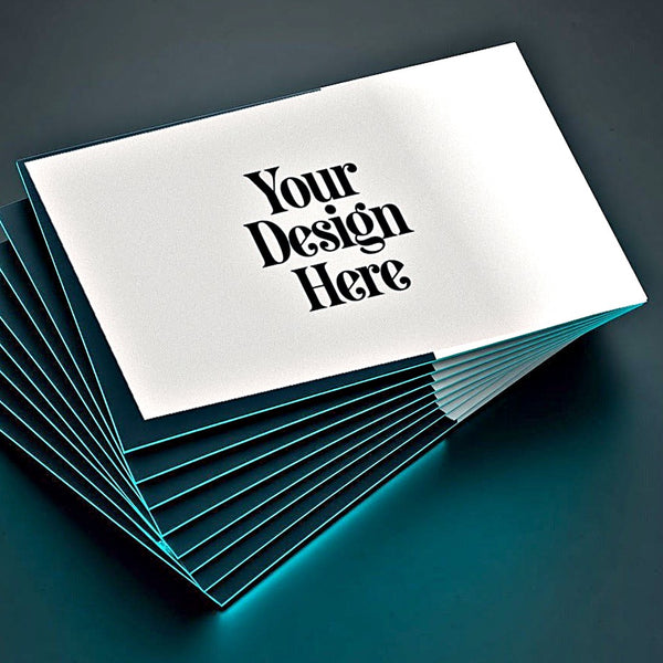 Full color business cards with Your Design Here placeholder