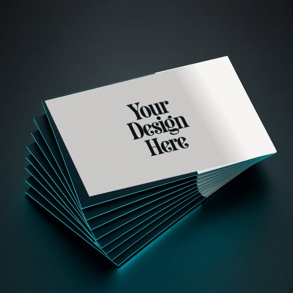 Full color business cards with Your Design Here placeholder