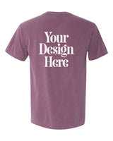 Berry Comfort Colors 1717 Garment-Dyed Heavyweight T-Shirt with Your Design Here placeholder (back)
