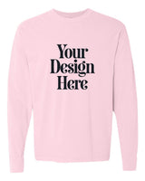 Blossom Comfort Colors 6014 Garment-Dyed Heavyweight Long Sleeve T-Shirt with Your Design Here placeholder