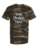 Green Woodland Code Five 3907 Camo T-Shirt with Your Design Here placeholder