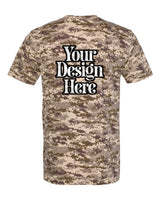 Sand Digital Code Five 3907 Camo T-Shirt with Your Design Here placeholder (back)