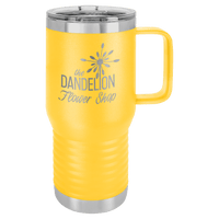 Laser Engraved 20 oz Insulated Travel Mug with Slider Lid sample 2