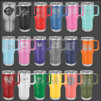 Laser Engraved 20 oz Insulated Travel Mug with Slider Lid sample 3