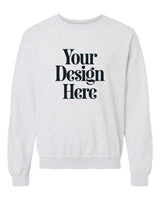Ash Gildan 18000 Crewneck Sweatshirt with Your Design Here placeholder