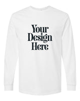 White Gildan 2400 Ultra Cotton Long Sleeve T-Shirt with Your Design Here placeholder