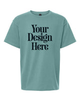 Aquatic Gildan 5000B Youth Heavy Cotton T-Shirt with Your Design Here placeholder