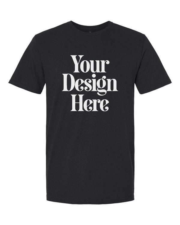 Black Gildan 64000 Softstyle T-Shirt with Your Design Here placeholder