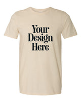 Natural Gildan 64000 Softstyle T-Shirt with Your Design Here placeholder