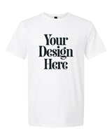 White Gildan 64000 Softstyle T-Shirt with Your Design Here placeholder