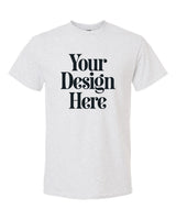 Ash Gildan 8000 DryBlend 50/50 T-Shirt with Your Design Here placeholder