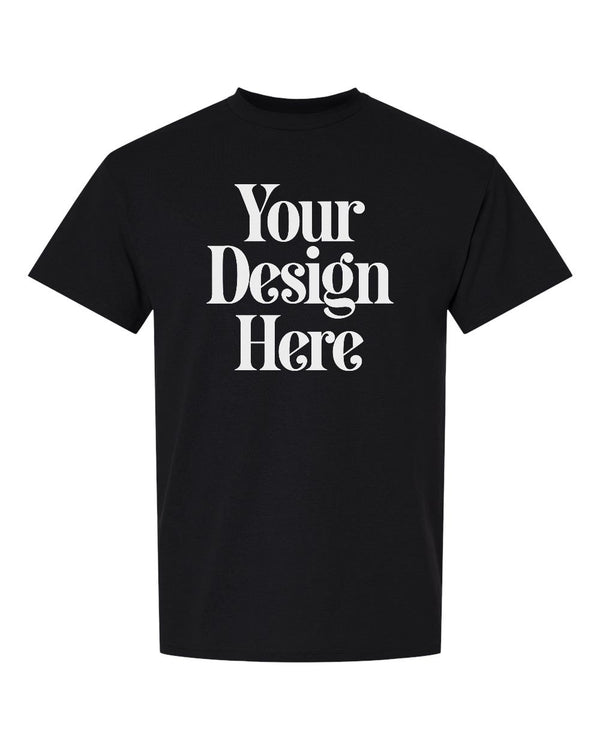 Black Gildan 8000 DryBlend 50/50 T-Shirt with Your Design Here placeholder