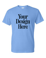Carolina Blue Gildan 8000 DryBlend 50/50 T-Shirt with Your Design Here placeholder