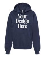 Navy Gildan SF500 Softstyle Midweight Hooded Sweatshirt with Your Design Here placeholder