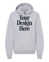 Sport Grey Gildan SF500 Softstyle Midweight Hooded Sweatshirt with Your Design Here placeholder
