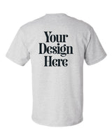 Ash Hanes 5280 Essential-T Cotton T-Shirt with Your Design Here placeholder (back)