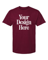 Athletic Cardinal Hanes 5280 Essential-T Cotton T-Shirt with Your Design Here placeholder