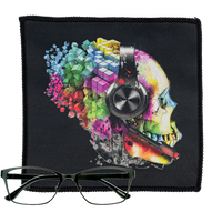 Microfiber Cleaning Cloth custom printed with a sample design