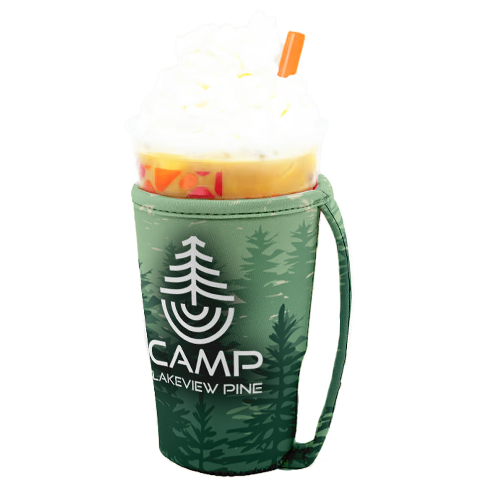 Neoprene Cup Sleeves custom printed with a sample design