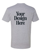 Heather Grey Next Level 3600 Cotton T-Shirt with Your Design Here placeholder (back)