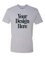 Heather Grey Next Level 3600 Cotton T-Shirt with Your Design Here placeholder