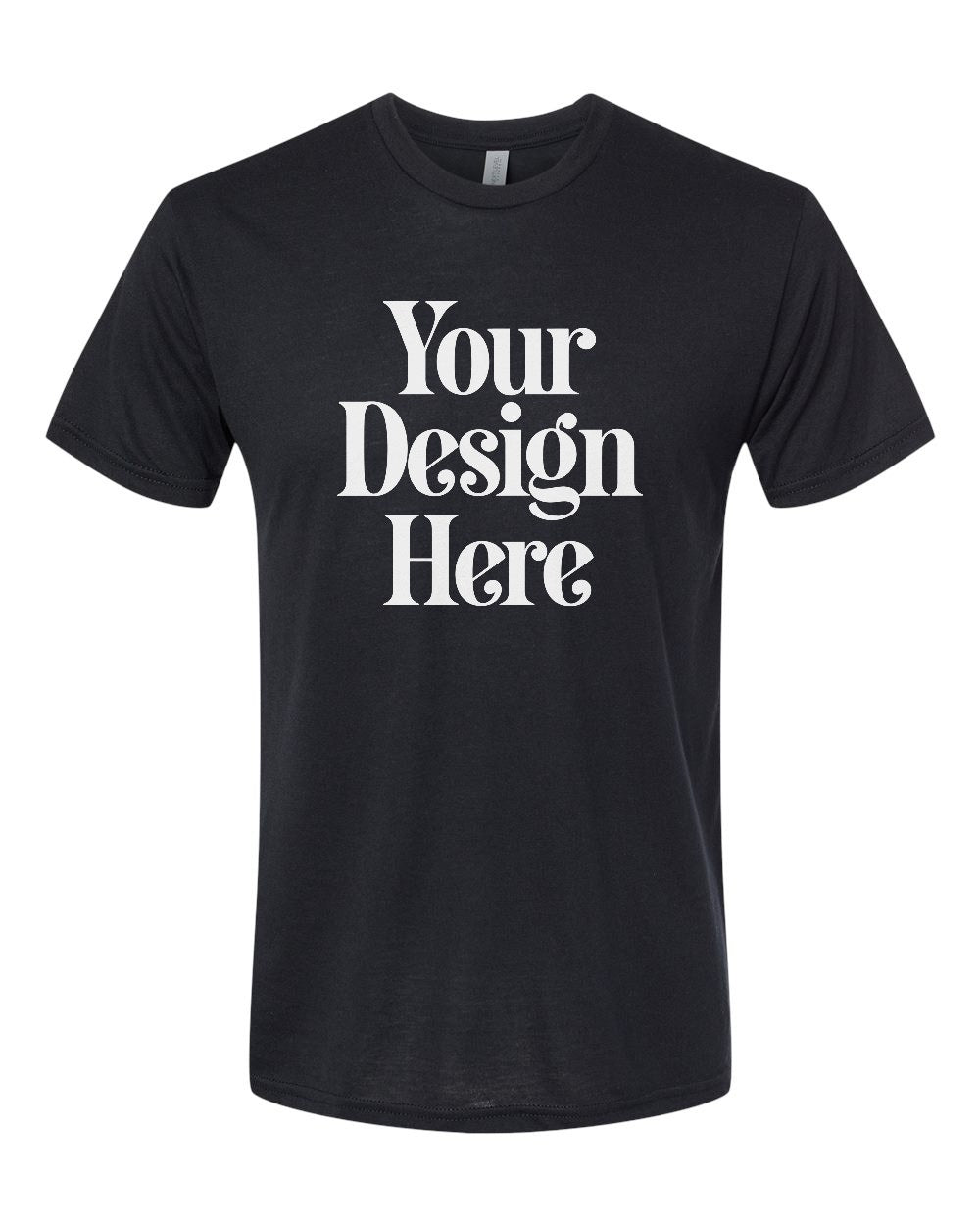 Black Next Level 6010 Triblend T-Shirt — Custom Screen Printed